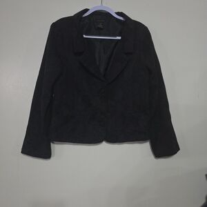 Chic Black Textured Blazer